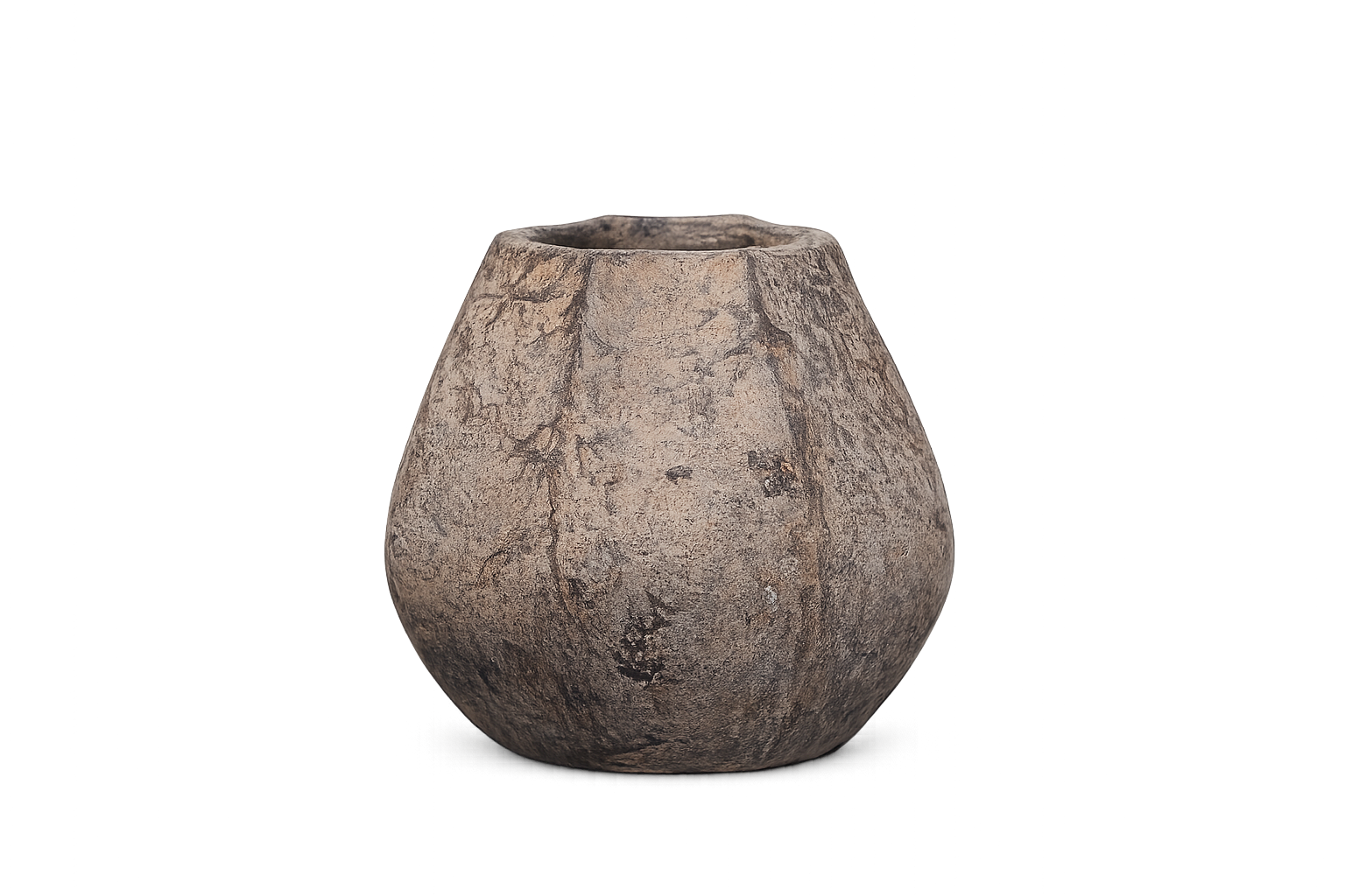 BLIMBING EARTHENWARE VASE 25CM | WHITE / MOTTLED