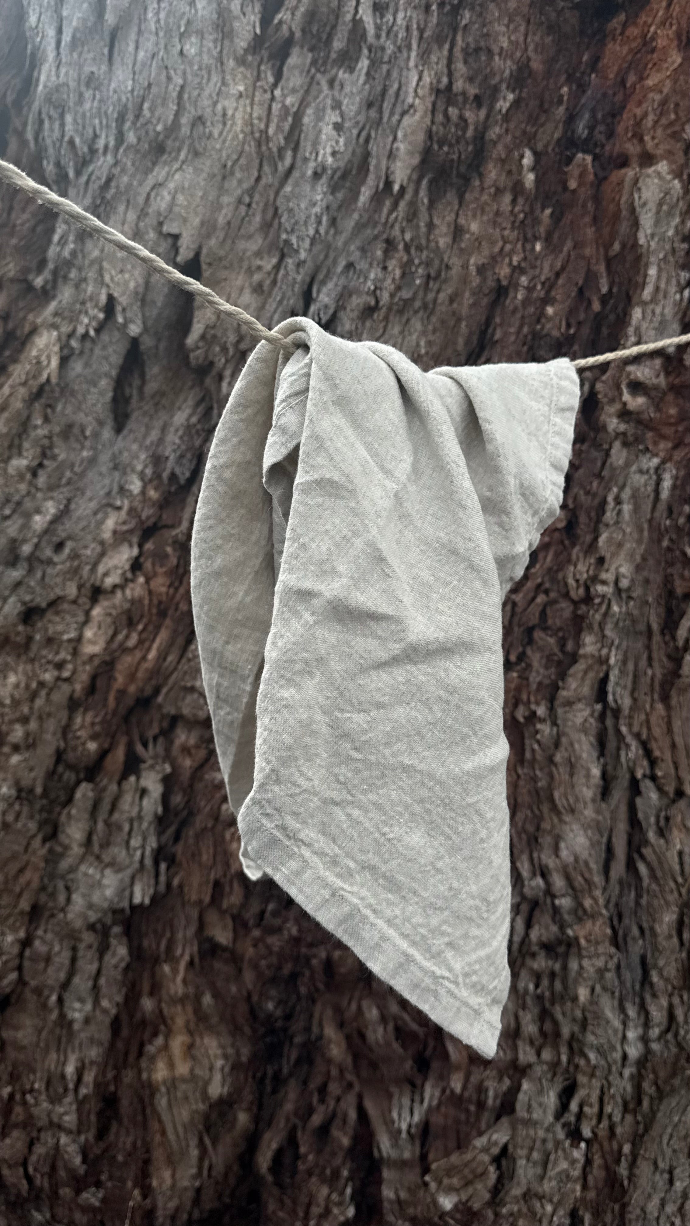 BADICS TEA TOWEL | NATURAL | NATURAL W CHARCOAL STRIPE
