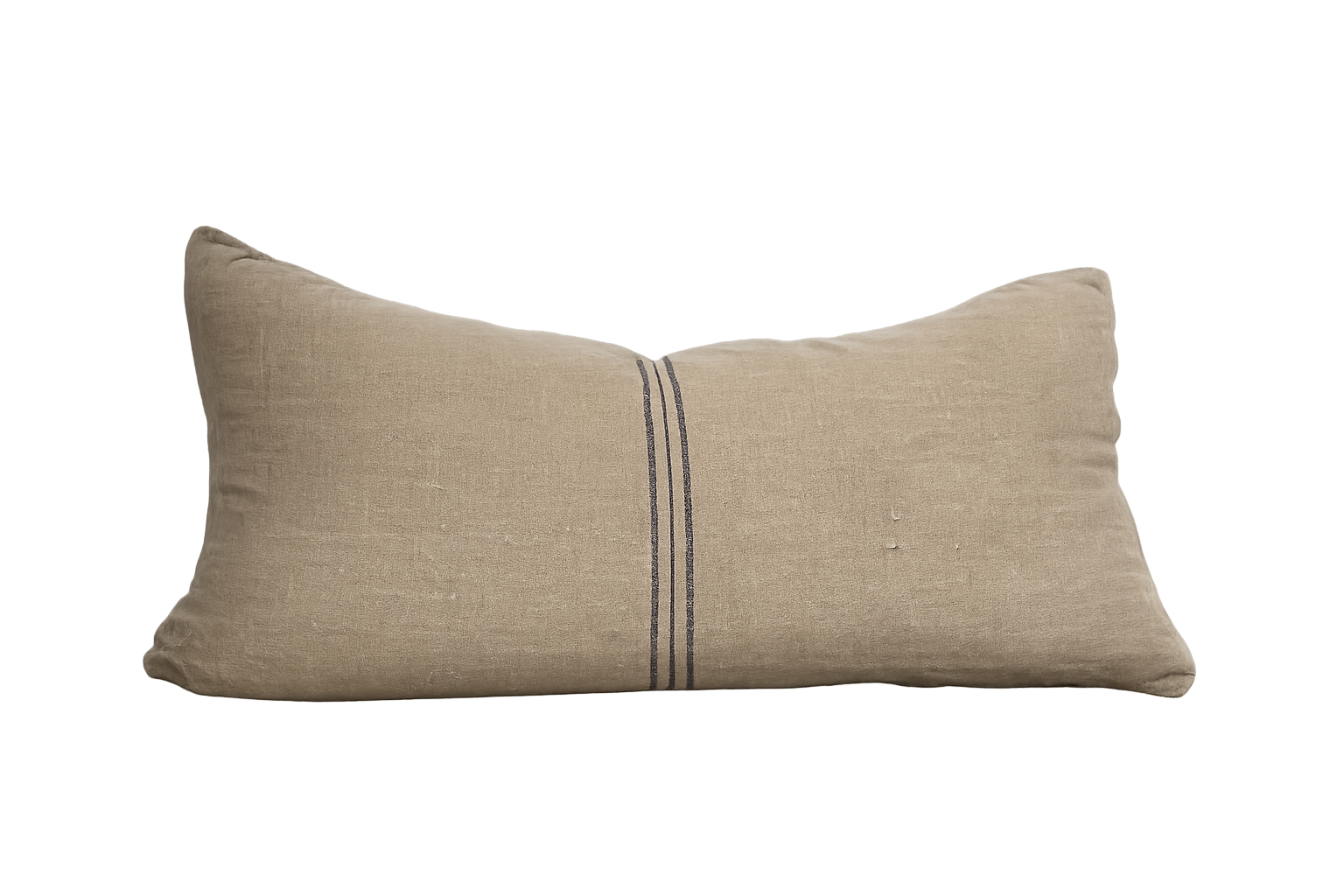 ANGASTON LINEN BLUE STRIPE H/L CUSHION COVER 40x80cm