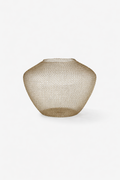 HANDWOVEN MESH VASE - GOLD | BLACK