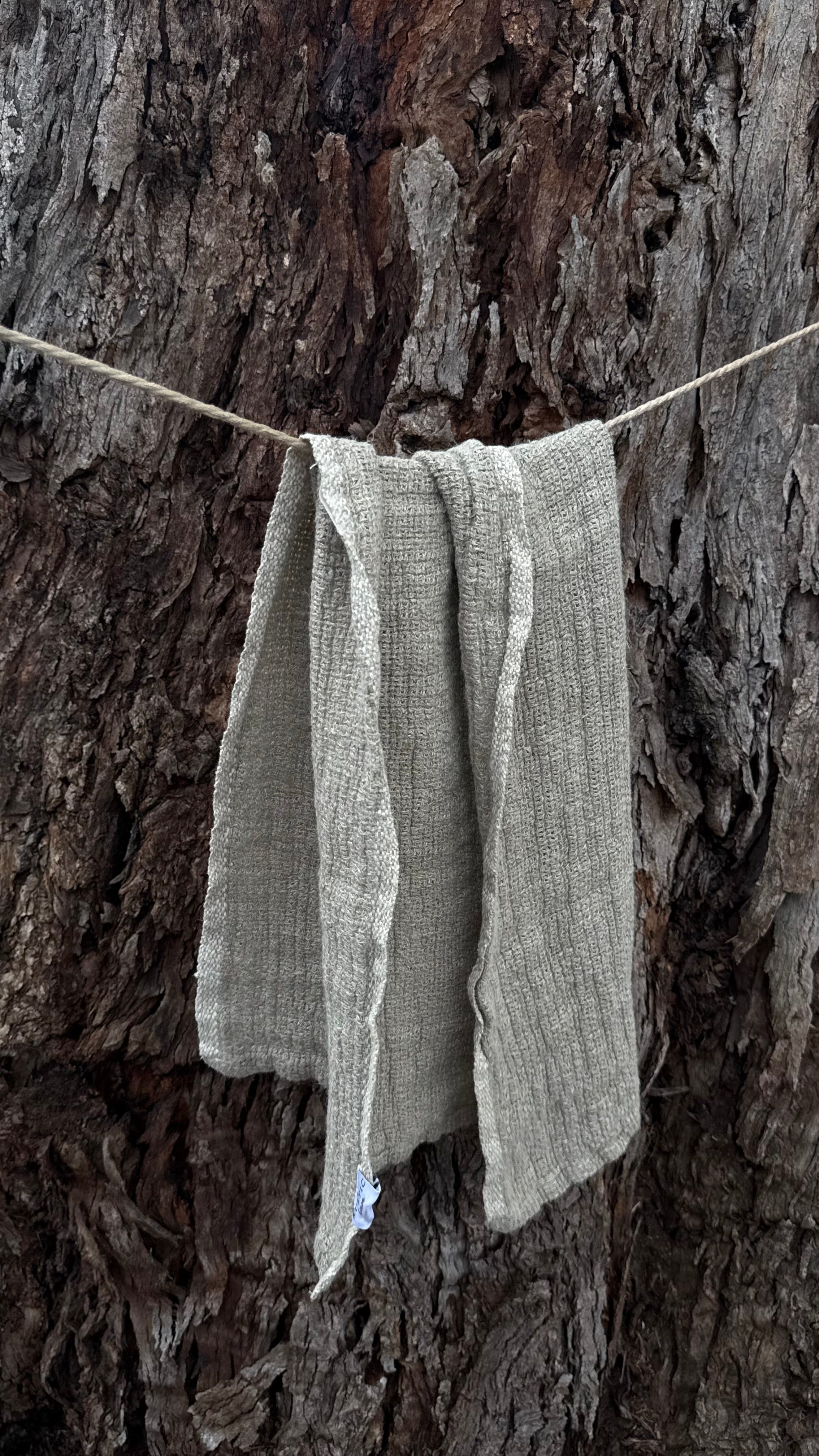 MESH LINEN HAND TOWEL – NATURAL