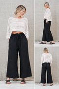 ERIKA LINEN PANTS – BLACK