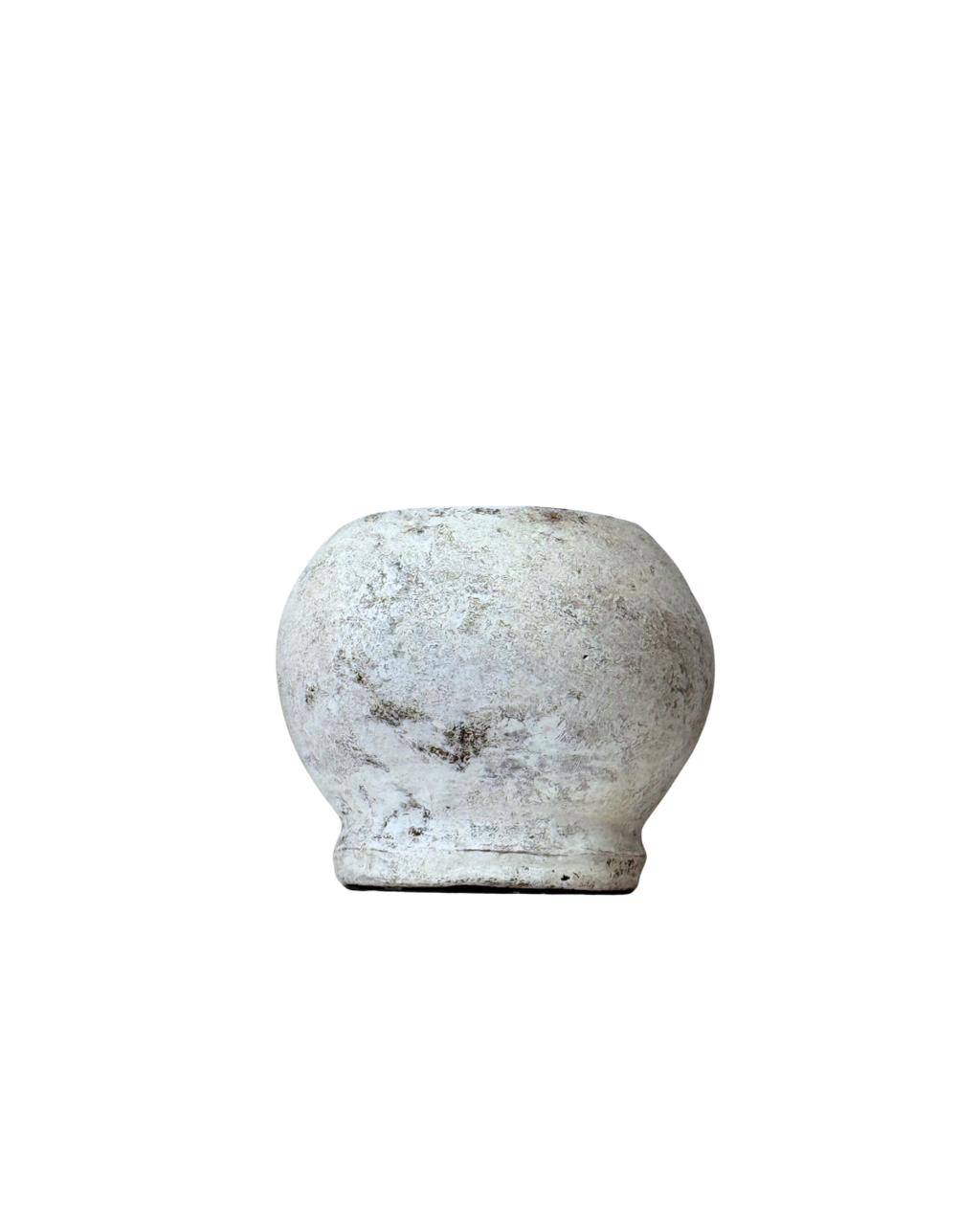 BAYI SMALL ROUND PLANTER | EARTHENWARE | VASE SAND | WHITE | 24CM