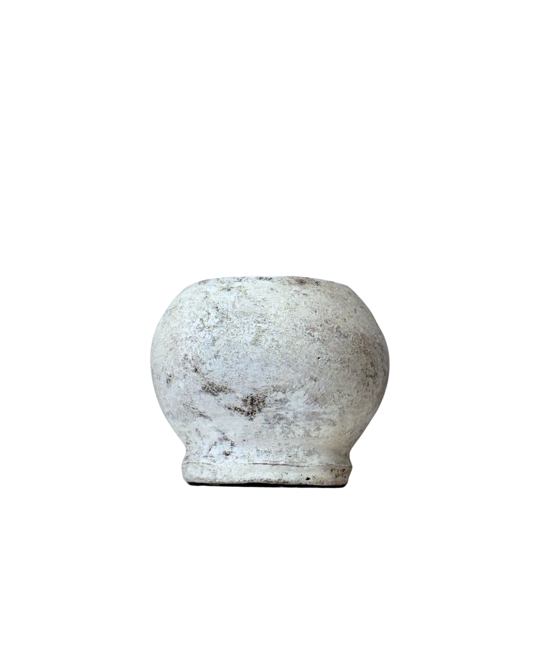 BAYI SMALL ROUND PLANTER | EARTHENWARE | VASE SAND | WHITE | 24CM
