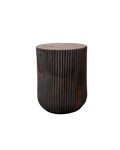 RIBU FLUTED STOOL – SUAR WOOD
