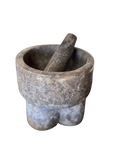 THREE-LEGGED MARBLE MORTAR & PESTLE