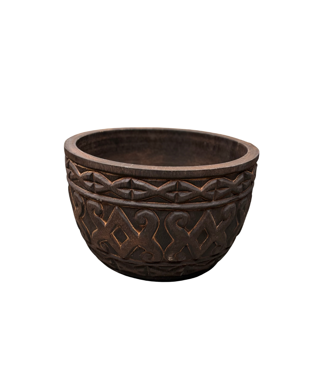 CURVER WOODEN BOWL