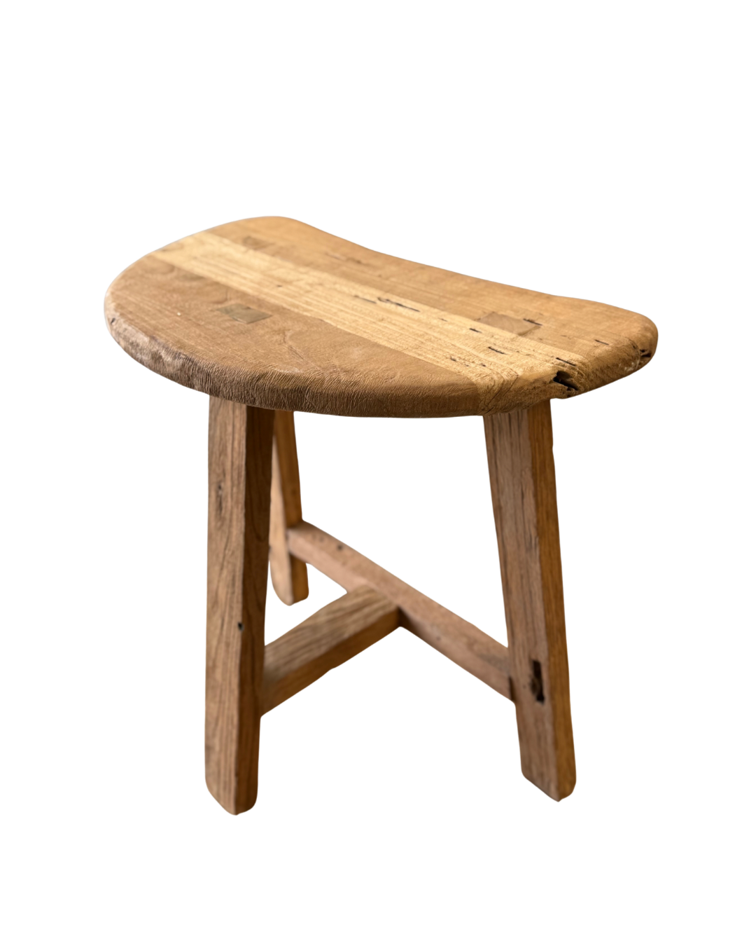 BULAN TEAK HALF MOON SIDE TABLE