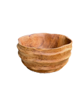OMBAK ROUND WOODEN CARVED BOWL | 25 × 20 CM