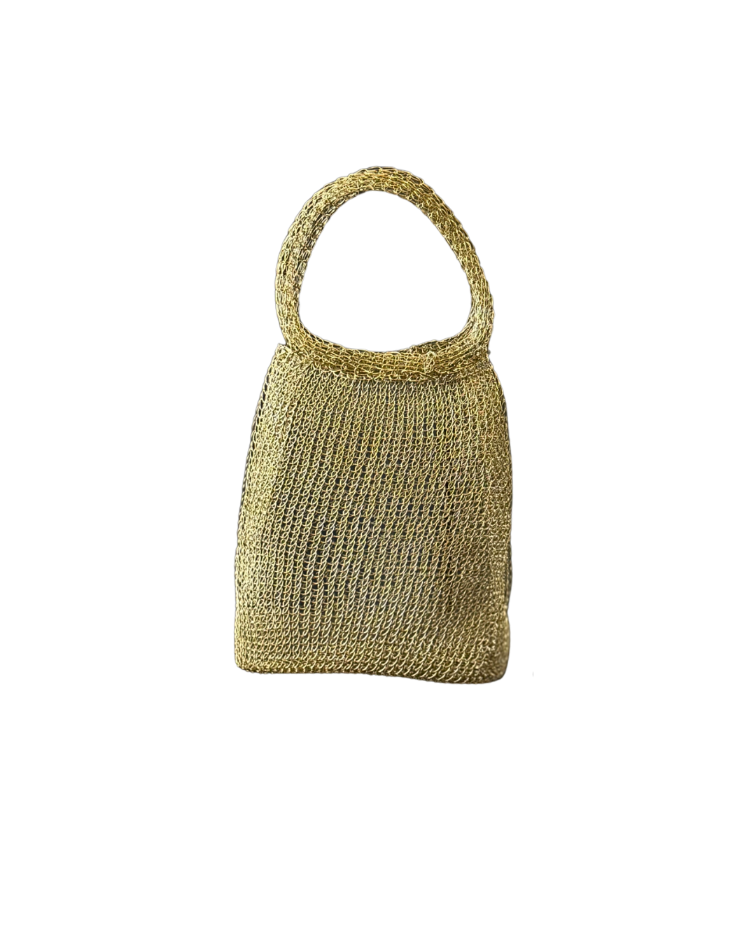 Mini Handwoven Mesh Bag – Gold | Silver