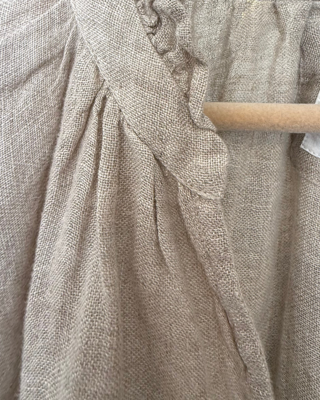 GRAZIA LINEN TOP 3/4 SLEEVE PLAIN