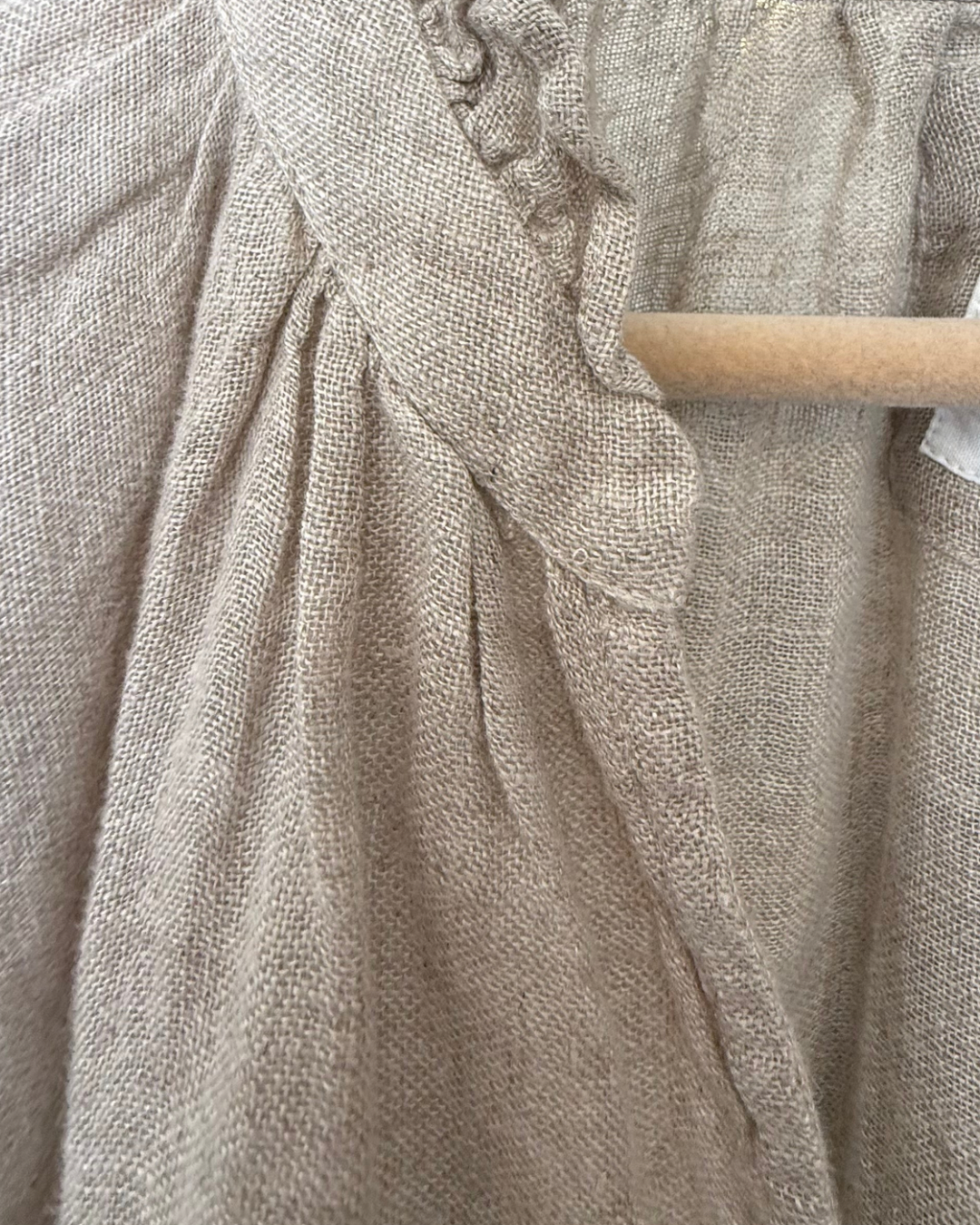GRAZIA LINEN TOP 3/4 SLEEVE PLAIN