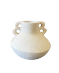 JUTU EARTHENWARE VASE – WHITE | 20CM