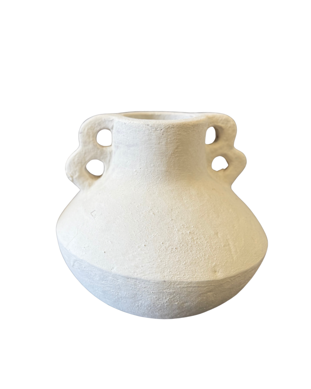 JUTU EARTHENWARE VASE – WHITE | 20CM