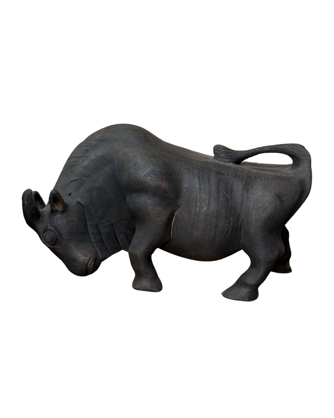 HAND-CARVED WOODEN WATER BUFFALO