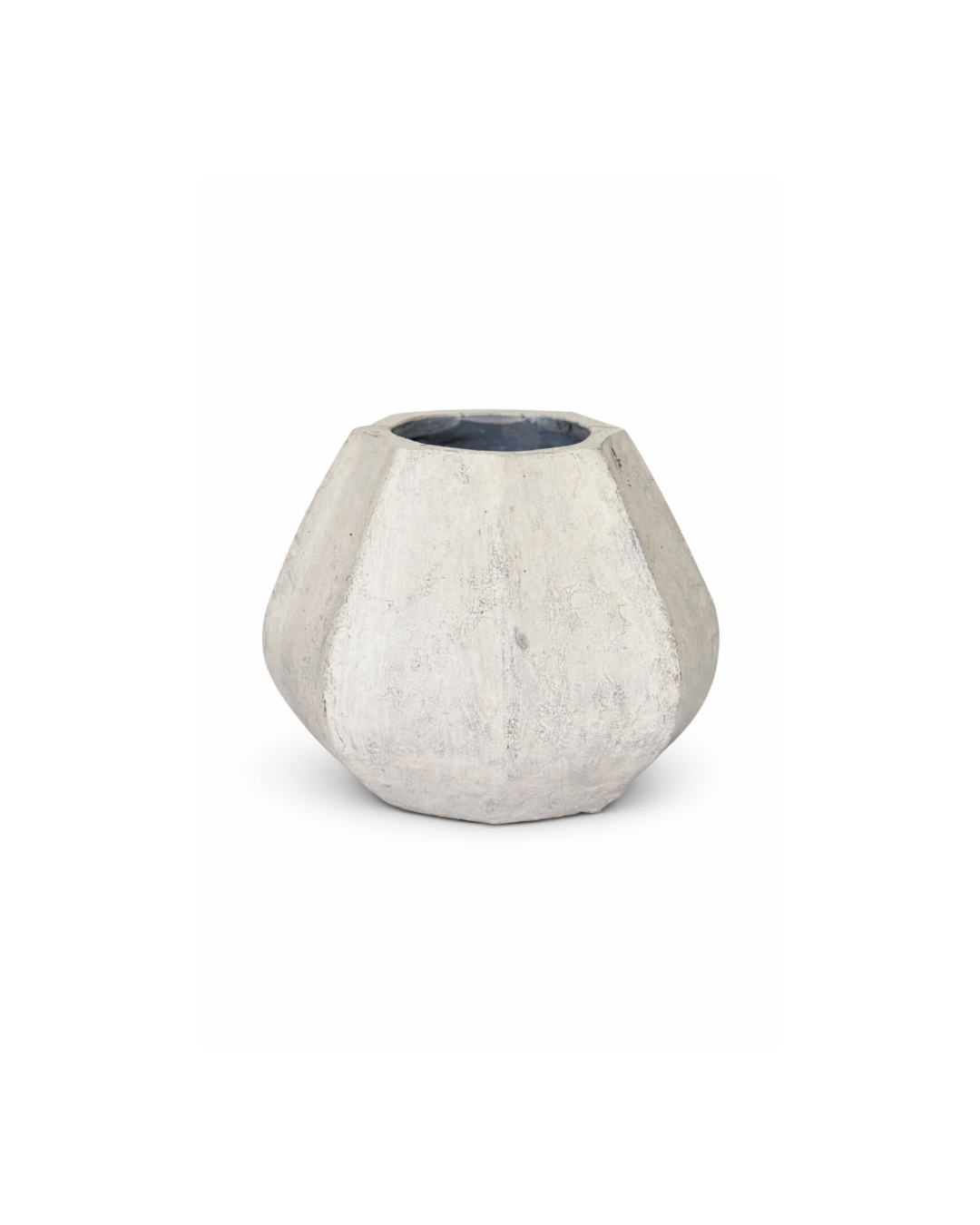 BLIMBING EARTHENWARE VASE 25CM | WHITE / MOTTLED