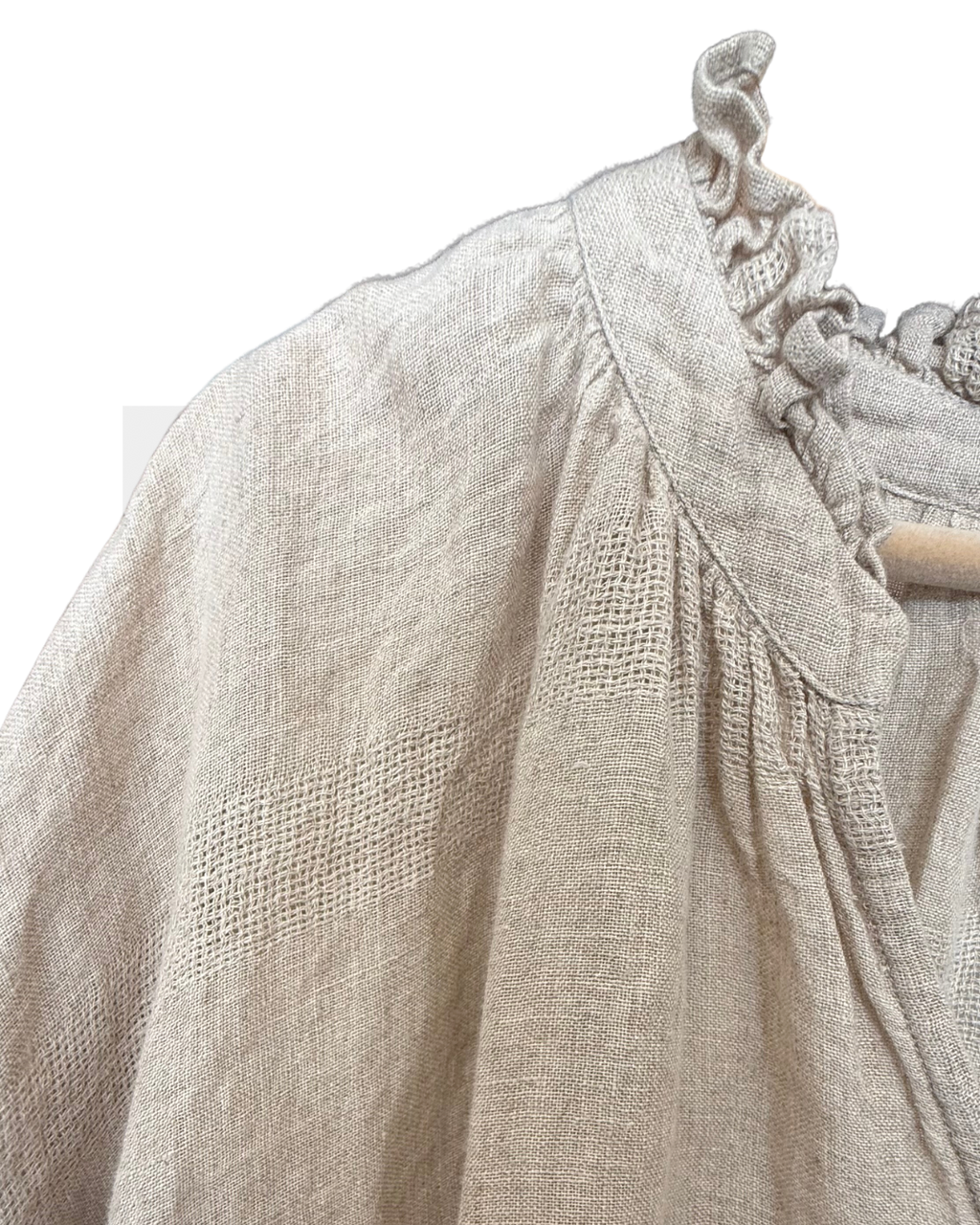 GRAZIA LINEN TOP – NATURAL w MESH