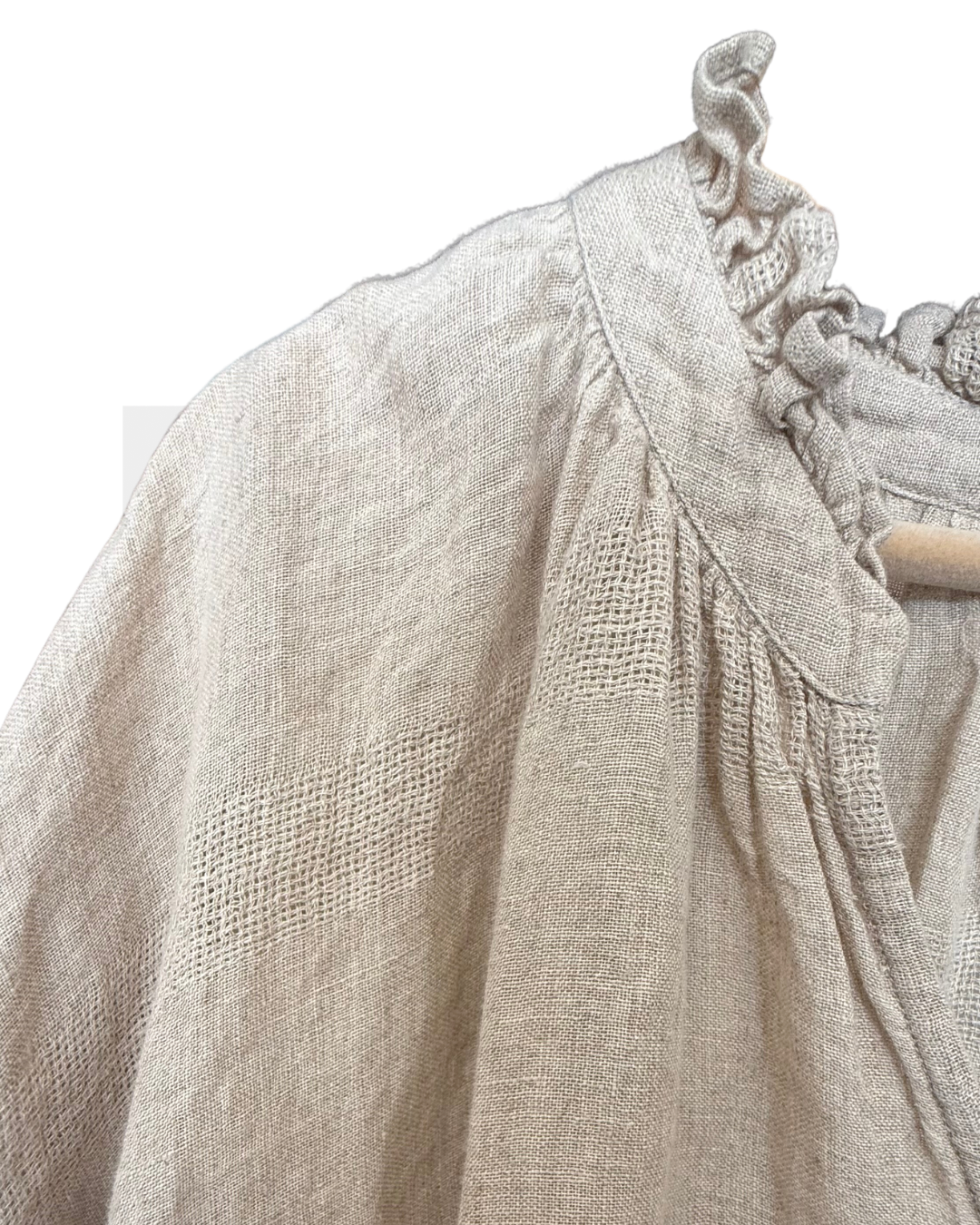 GRAZIA LINEN TOP – NATURAL w MESH