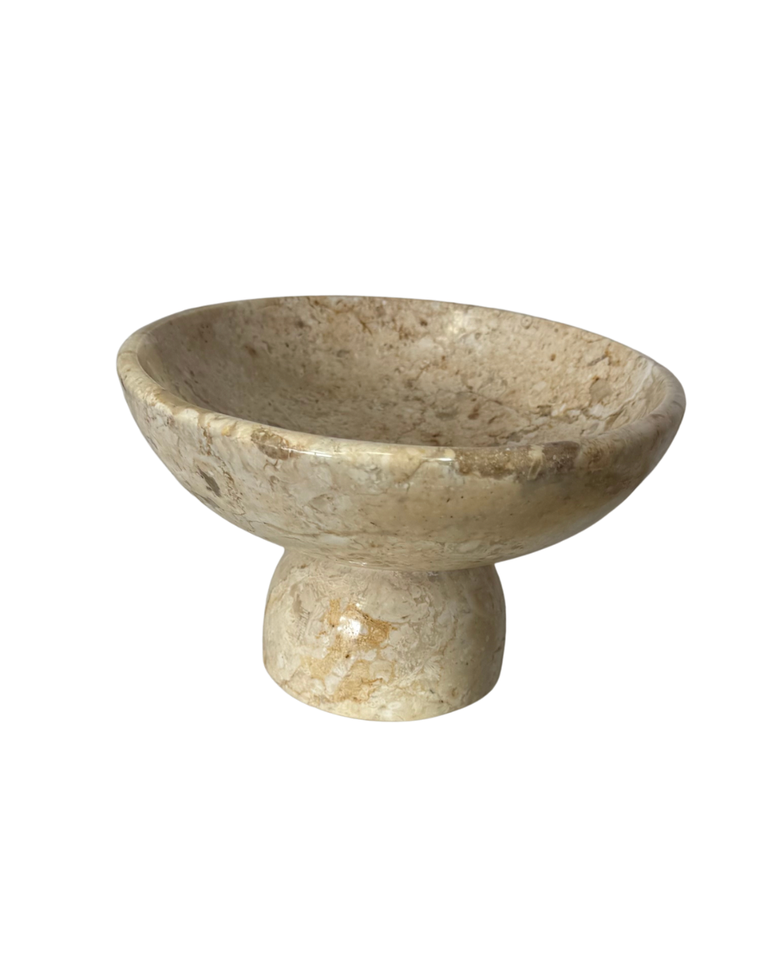 MARBLE PEDESTAL BOWL – NATURAL STONE