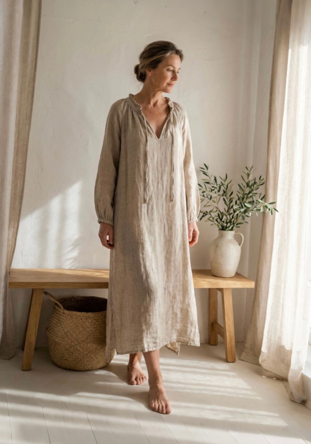 EMMA LINEN DRESS | Relaxed Natural Linen Style
